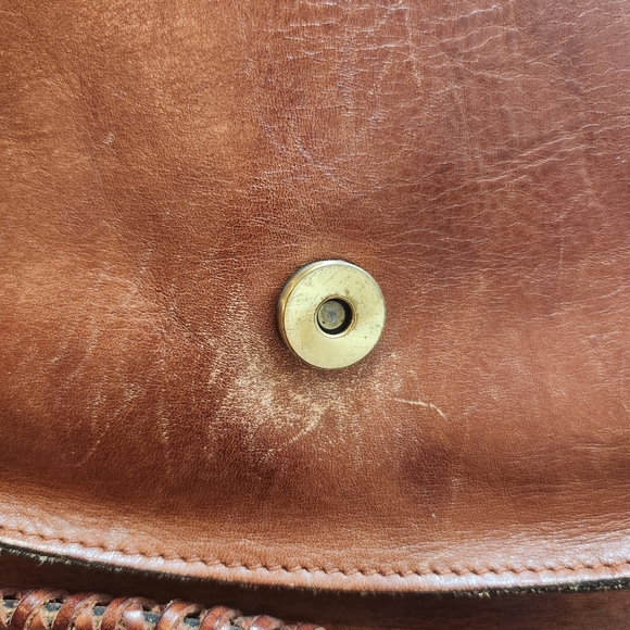 Patricia Nash Leather Braided Baratolli Saddle Crossbody Bag - Picture 8 of 11